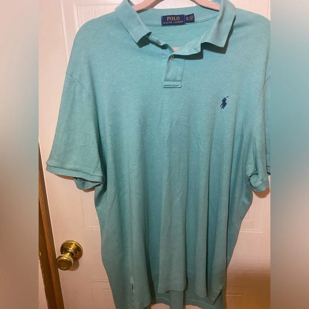 Ralph Lauren Men's Teal Polo Shirt